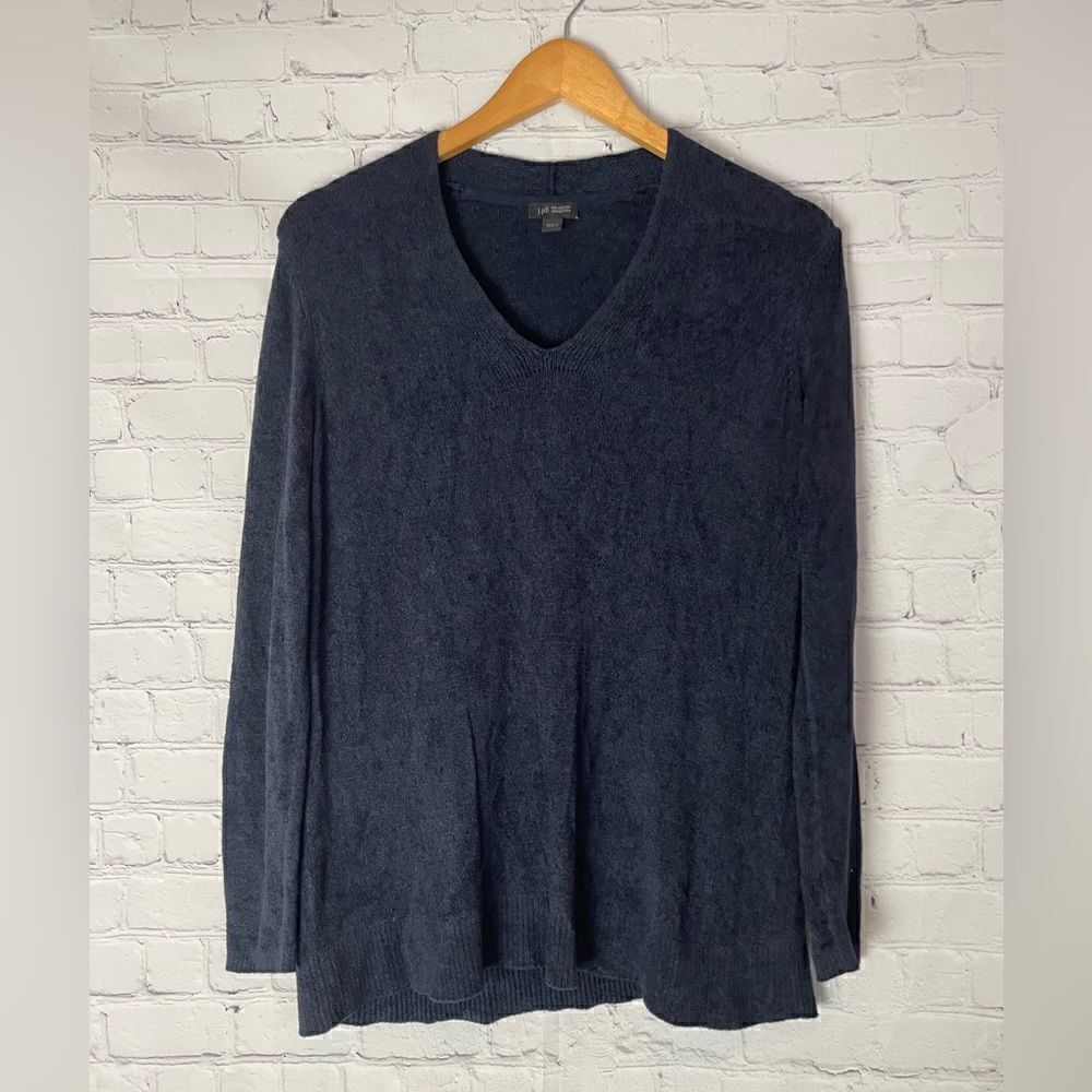 J.Jill Wearever Blue V-neck Soft Sweater Small